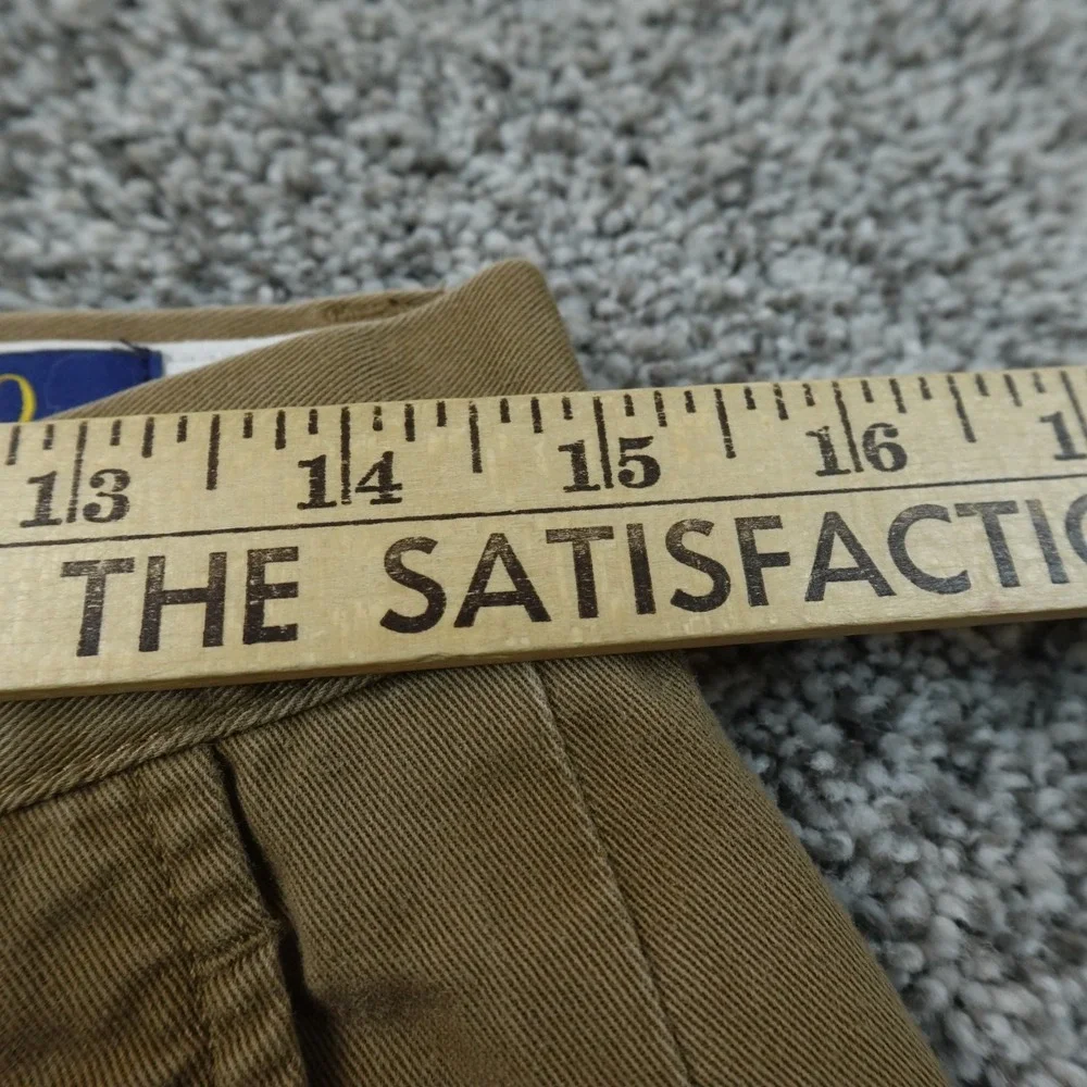 Polo Ralph Lauren Pants Mens 30X32 Brown Tan Chino Trouser Flat Front Pony Logo